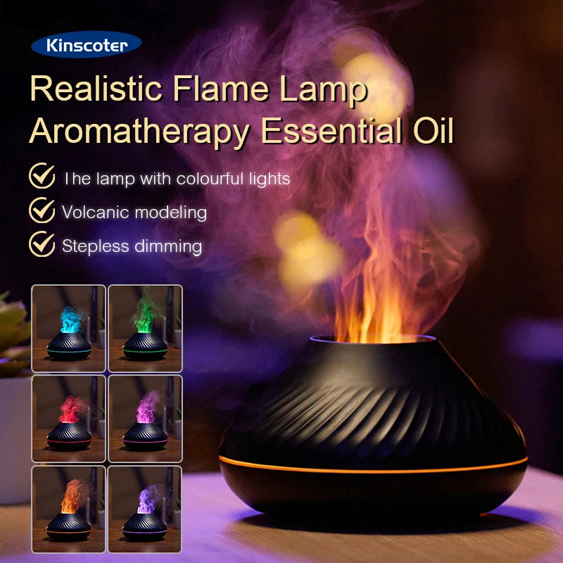 Volcanic Aromatherapy Humidifier Color Flame